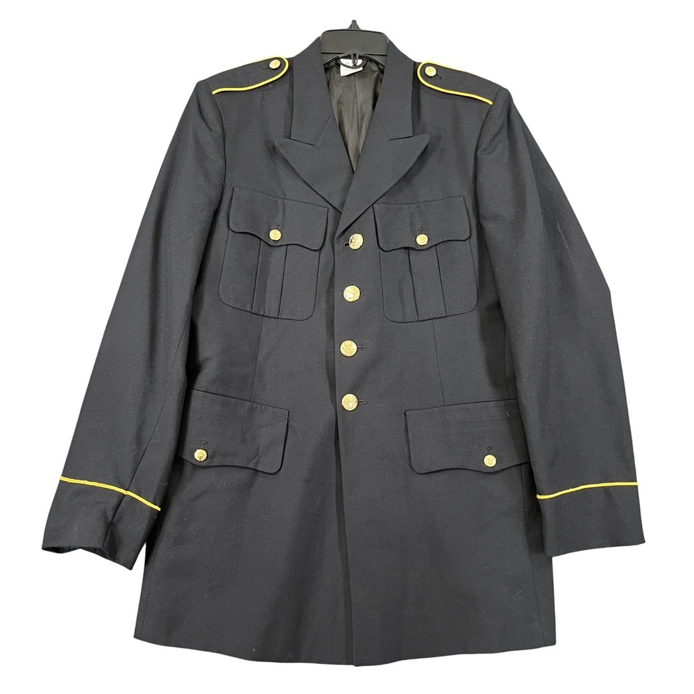 US Army Bremen-Bowdon Dress Uniform Jacket Men 38L Gold Buttons Blue Formal Coat